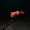 Hanfu Dress 1 Pc Flower Hair Clips Glass Hair Sticks Hair Fork Hairpin Wooden