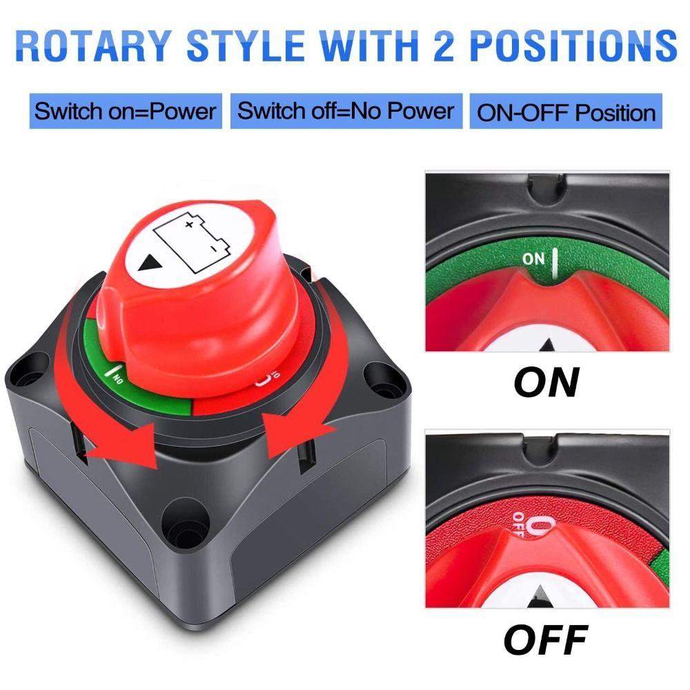 12V 600A Battery Switch Isolator Protect Battery Knob Switch Battery Disconnect Switch