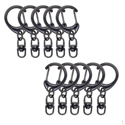 10 Sets Metall Swivel Clips Haken DIY Schlüssel Ringe Karabiner