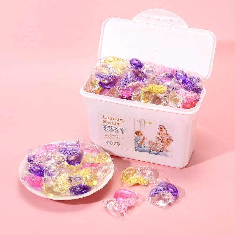 3-in-1 Laundry Capsules: Long-Lasting Fragrance, Highly Concentrated Detergent, Powerful Stain Removal, Three-Chamber Beads.