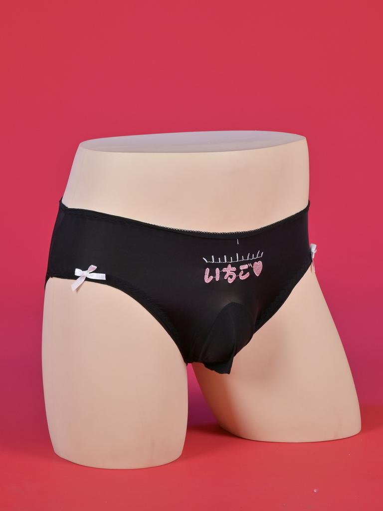 Large Size Kawaii Japanese Sissy Pouch Panties For Men Crossdressers Cute Bow Oil Glossy Briefs Maid Cosplay Lingerie Underwear