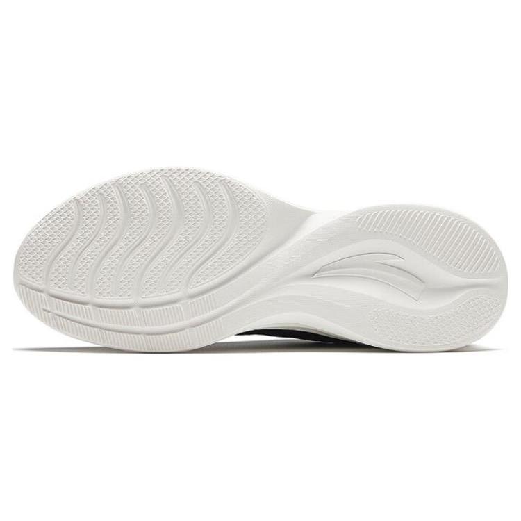 New Anta Anti Slip Wear Resistant Low Top Long Distance Running Shoes Men's Black White 912335501-2