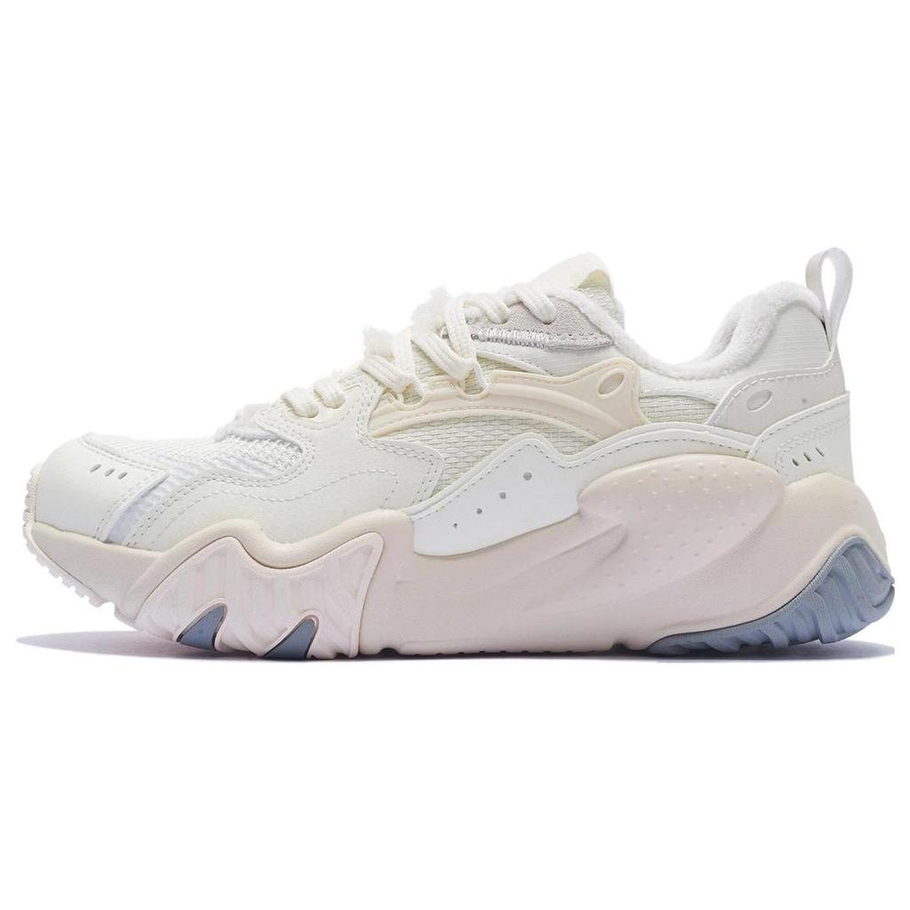 Li Ning Cat Paw Lite Comfortable Warm Low Top Running Shoes Women Sneaker Pink White AGLS214-2