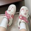 Pink puff board shoes female ugly cute autumn new chic niche design student movement
