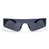 Y2K Futuristic Wraparound Sunglasses for Men and Women Fashionable Cyberpunk Styles Eyeglasses with UV400 Protections