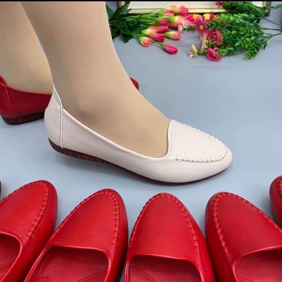 Real Soft Leather Flat-soled Single Shoes Children 2025 Spring and Autumn New Oxford Soft-soled Mother Shoes Non-slip Daily Leisure