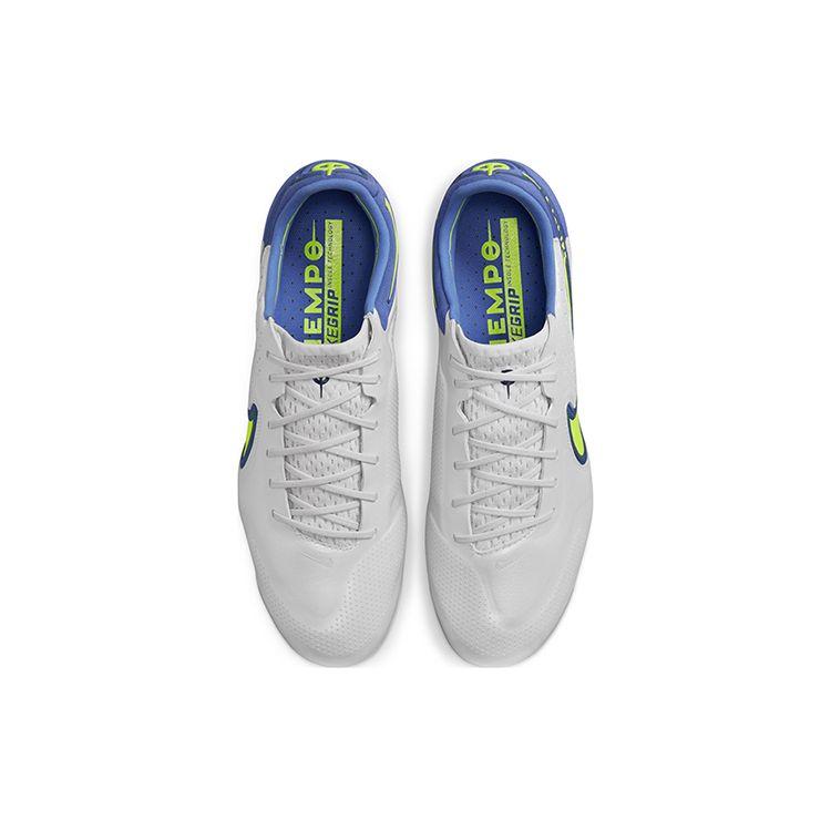Nike 9 Elite Vârf Rotund cu Șireturi AG (Șuruburi scurte din cauciuc) Pantofi de fotbal pentru bărbați, rezistenți la alunecare, durabili, ușori, albastru gri DB0824-075