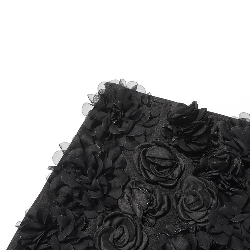 Spring 2025 A-Line Skirt: 3D Floral Detail, Sexy Slim Fit, Chic & Stylish