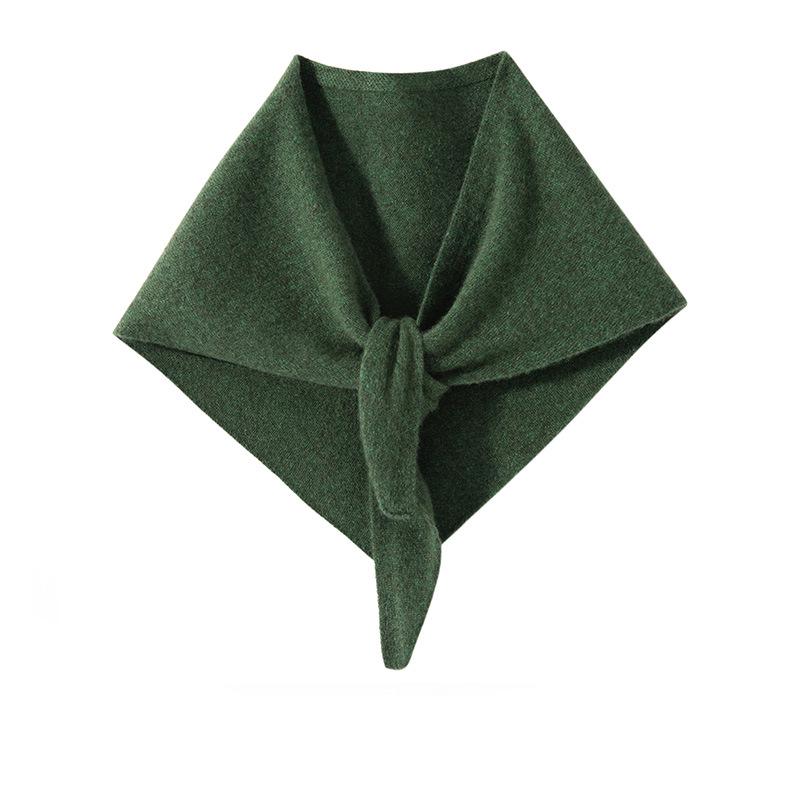 100% Pure Cashmere Women's Knit Triangle Scarf - Neck Warmer & Protector for Autumn/Winter
