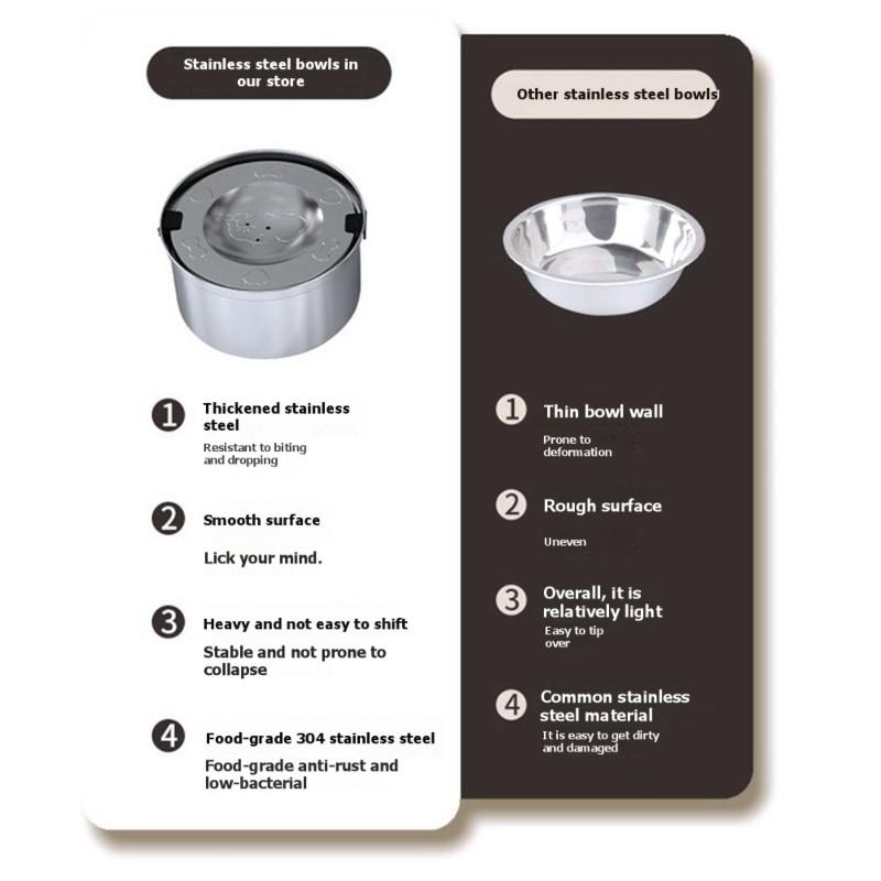 Floating Anti-Splash Design Stainless Steel Pet Water Bowl, Large Capacity For Dogs And Cats