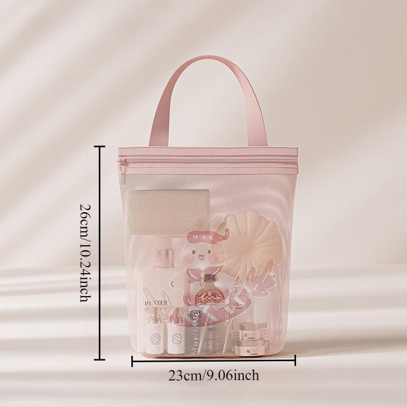 Simple Wash Bag Mesh Portable Cosmetic Bag Women s Bath Fitness Travel Portable Breathable Drain Storage Bag Toy Storage