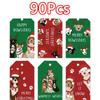 New Christmas Pattern Christmas Gift Tags Hanging Rectangle Shape Gift Label Cards Christmas Message Cards Holiday Crafts