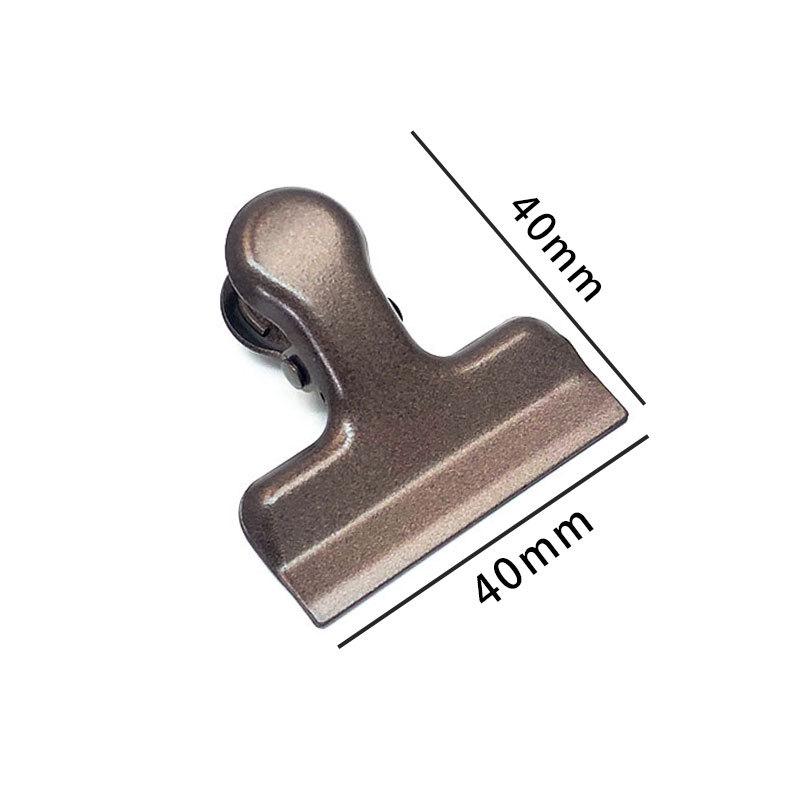 Multi-Functional Frosted Brown Binder Clips - Creative Stationery Office Supplies