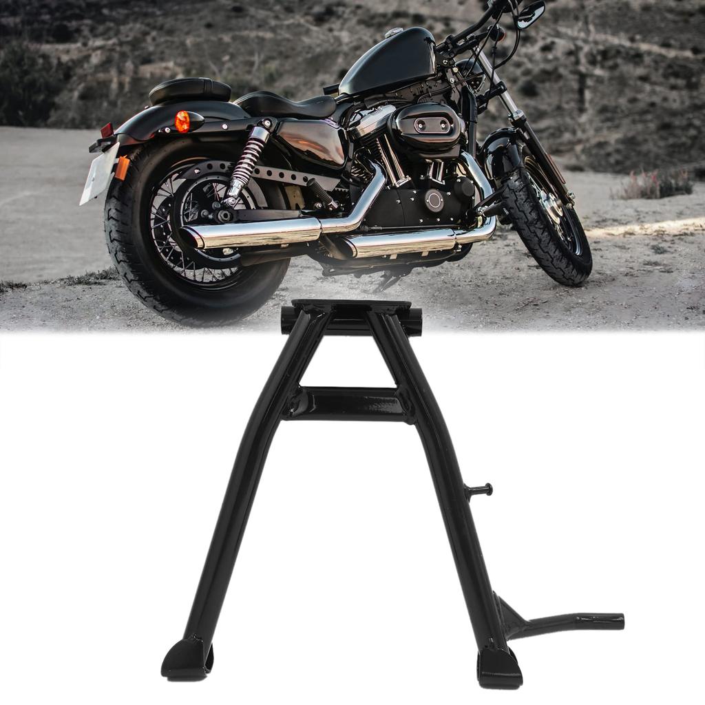 uxcell Motorcycle Center Kickstand, Metal Black, Stand Support, Foot Kickstand, 1pc