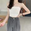 Sweet and spicy top, suspenders, niche beauty back vest, women's outer wear, slim-fitting backing, knitted French clothes inside, summer tide