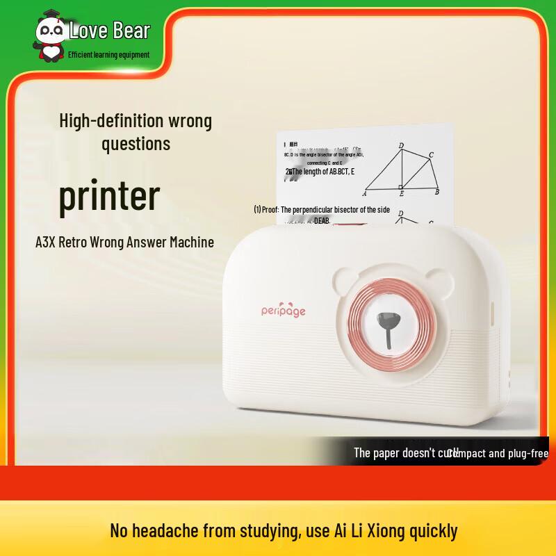 AiliXiong A009 Portable 3-inch Student Homework Printer