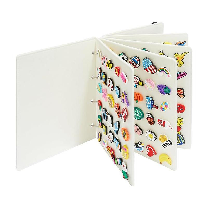 Buy Print Shoe Charms Display Felt Badge Storage Book Pin Organizer Board Buckle Jewelry Storage Bag Rings Brooch Collection