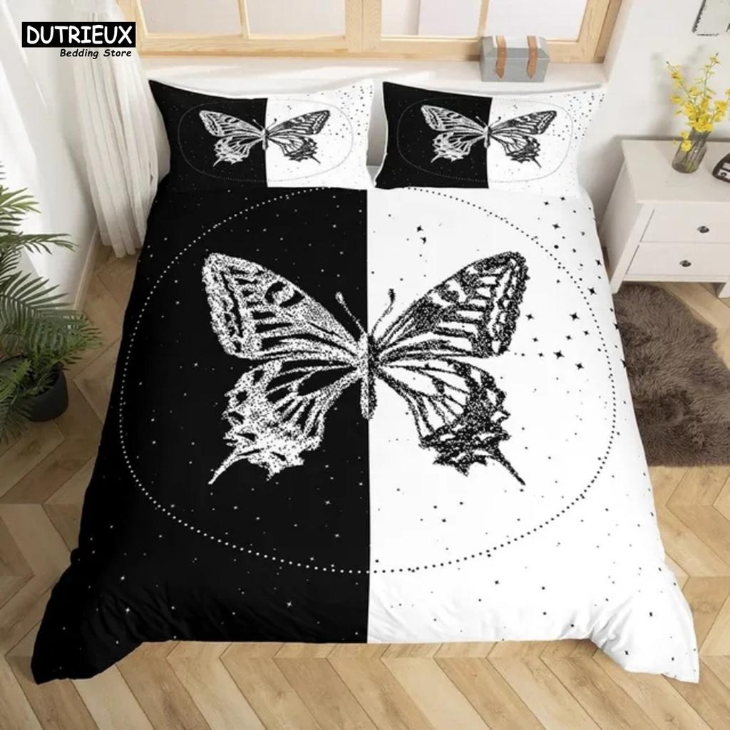 Nový moderní bílý povlak na peřinu 3 ks Měkký polyester Královská velikost Král Plná velikost Sada povlaků na peřinu s povlaky na polštáře Dvojitý povlak na peřinu pro pár