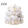 Nine-tailed Fox Ornament Natural Stone Foxes Figurine Positive Healing Energy Hand-carved Colorful Faux Collectible Toy Crystal Sitting Animal Statue