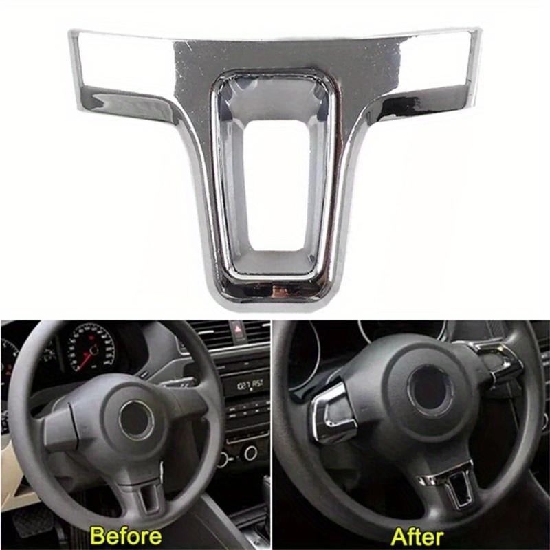 Chrome Car Steering Wheel Sticker Cover Sequin Trim For Golf 6 MK6 MK5 Steering Wheel Sequin Patch For Volkswagen For Polo