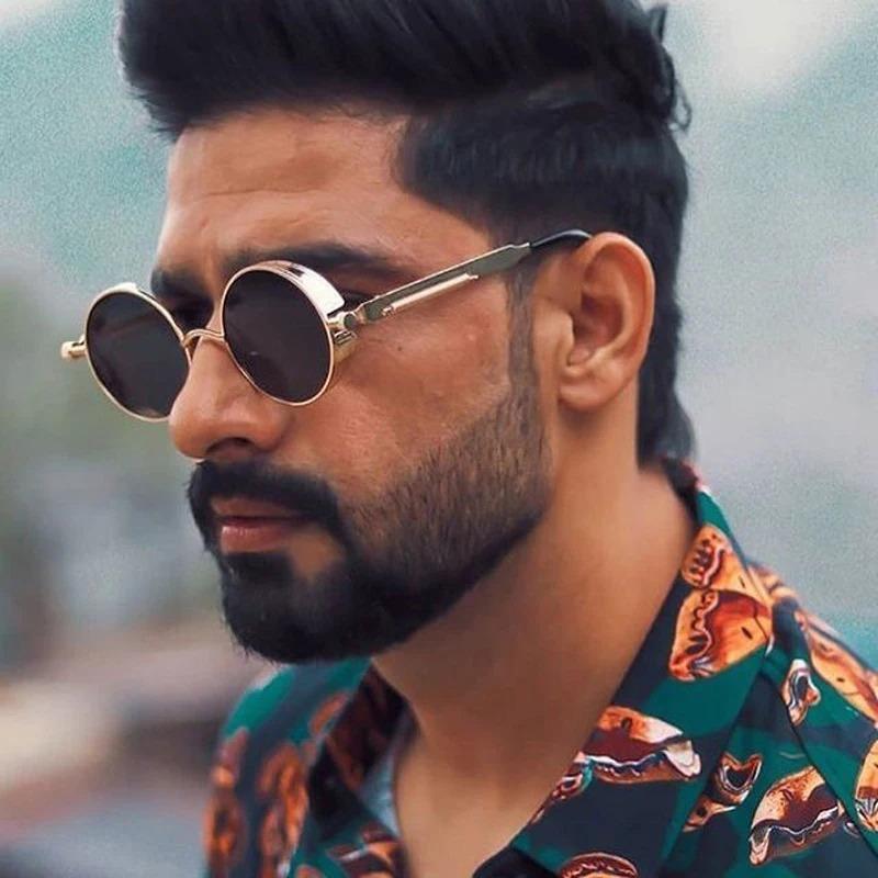 Classic Gothic Steampunk Sunglasses Luxury Men Women Retro Round Metal Frame Punk Party Driving Shades Sunglasses Non Polarized Glasses