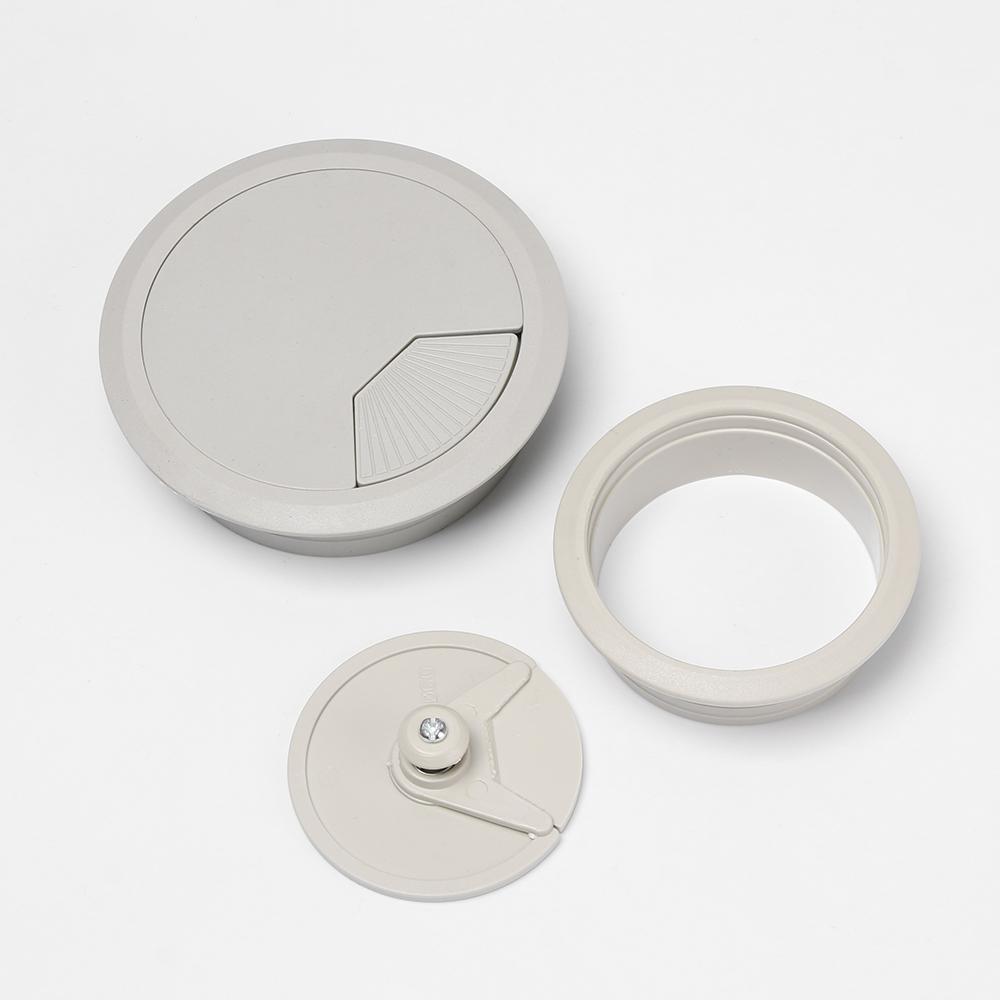 60/80mm Desk Table Plastic Cable Hole Cover PC Computer Desk Round Wire Tidy Grommet Cable Organizer