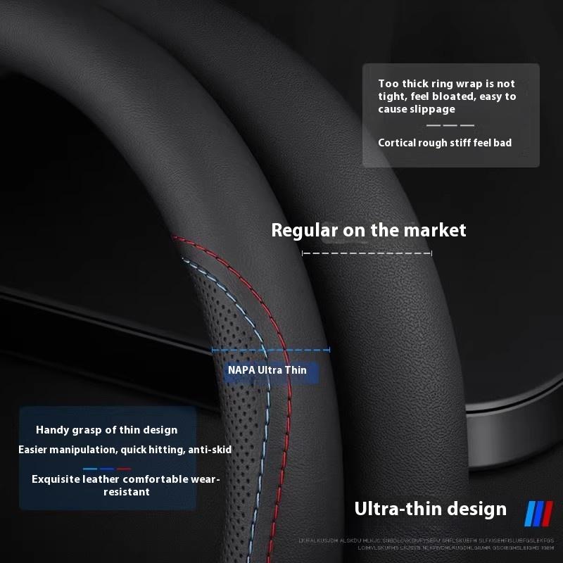 TLIN5 Car Leather Ventilate Anti-Slip Steering Wheel Cover For Suzuki S-Cross Swift SX4 Vitara Jimny Grand-Vitara Baleno Ciaz Samurai