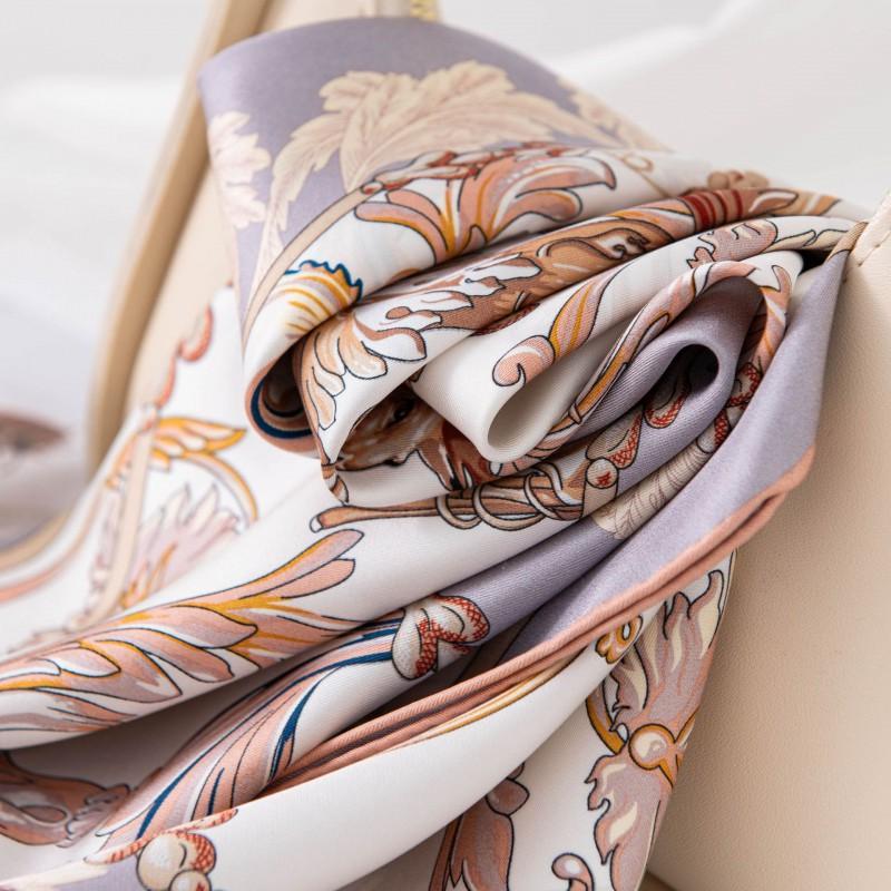 2026 Silk Scarf Square Mulberry Shawl Vintage Style Women
