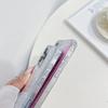 For iPhone 15 Pro Max Case Glittery Powder Acrylic + TPU Phone Cover with Pearl Bead Strap