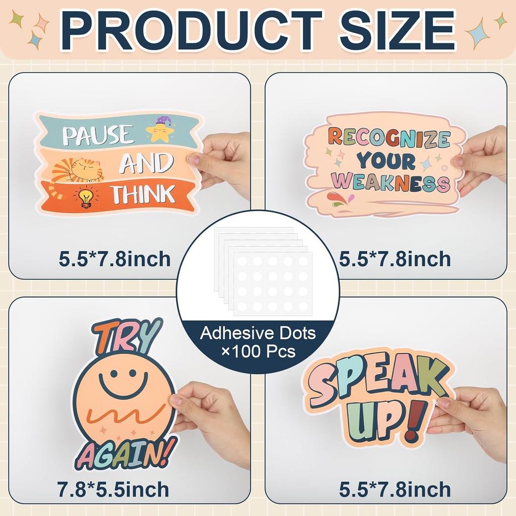 Yewfold Boho Mental Health Bulletin Board Decorations Set, It's Okay To Therapy Office Decor, Affirmation Station Classroom Decor for Teachers School