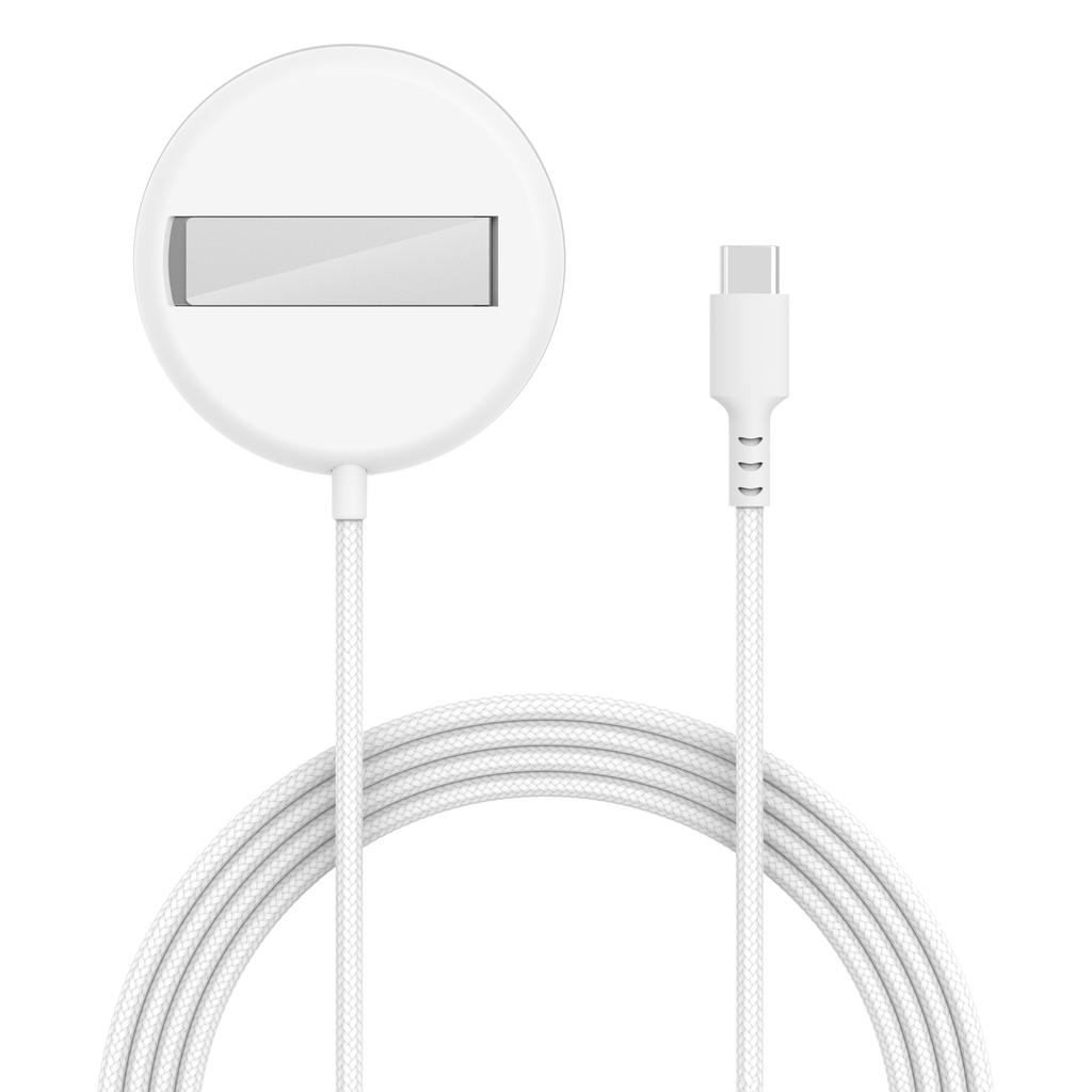 YF-M3C For iPhone 12-16 Series Qi2 15W Magnetic Wireless Charger Aluminum Alloy Charging Pad with Bracket