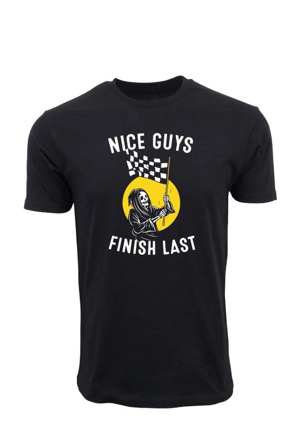 Unisex Adult Casual Graphic NICE GUYS FINISH LAST GRAPHIC T SHIRT T... S