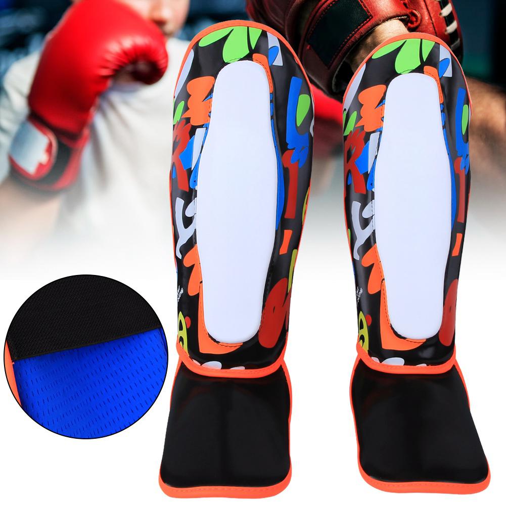 BN FIGHT Children Leg Protector Shin Guards Protective Gear Footguards for Boxing Muay Thai Taekwondo Training S