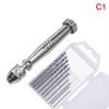 Hand Drill Keyless Chuck Fixed Seat Twist Drill Resin Jewelry Drilling Tools
