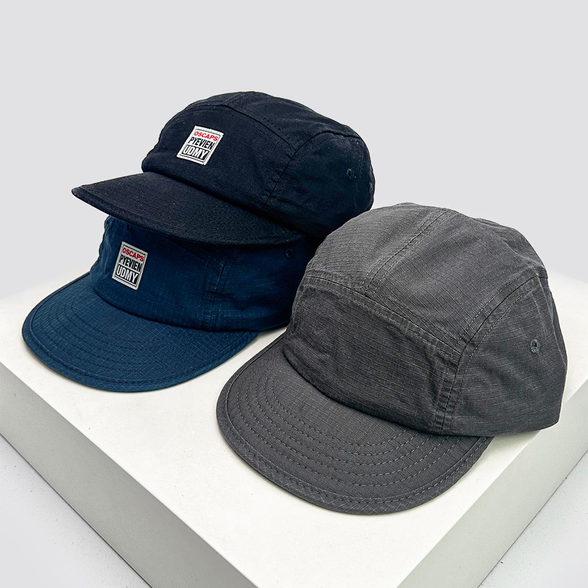 Yiran Bag Women's New Unisex Patch Letters Solid Baseball Hats Flat Eaves Breathable Street Sunshade Peaked Caps Versatile American Fashion Retro 52-60Cm