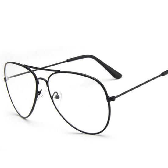 Unisex Retro Big Round Metal Frame Clear Lens Glasses Eyeglasses Spectacles