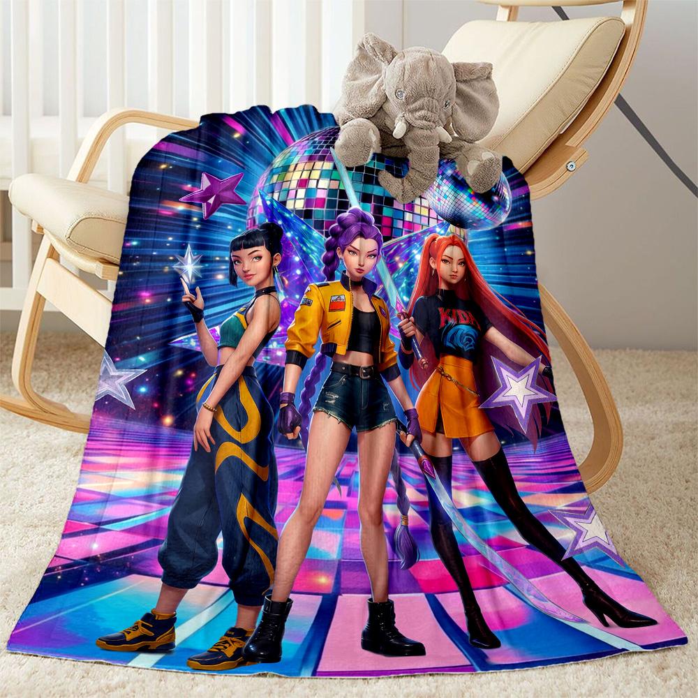 Huntrxx: Neon Warriors Blanket Durable Comfort Great for Picnics Bedding Seaside All-Season Use Warmthful Decor