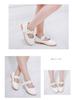 Kids' Leather Princess Shoes - Sizes 3-6: White & Black