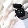Cute Heart Couples Case Hard PC Earphone Case Cute Design Charging Box Case  FOR Airpods 2