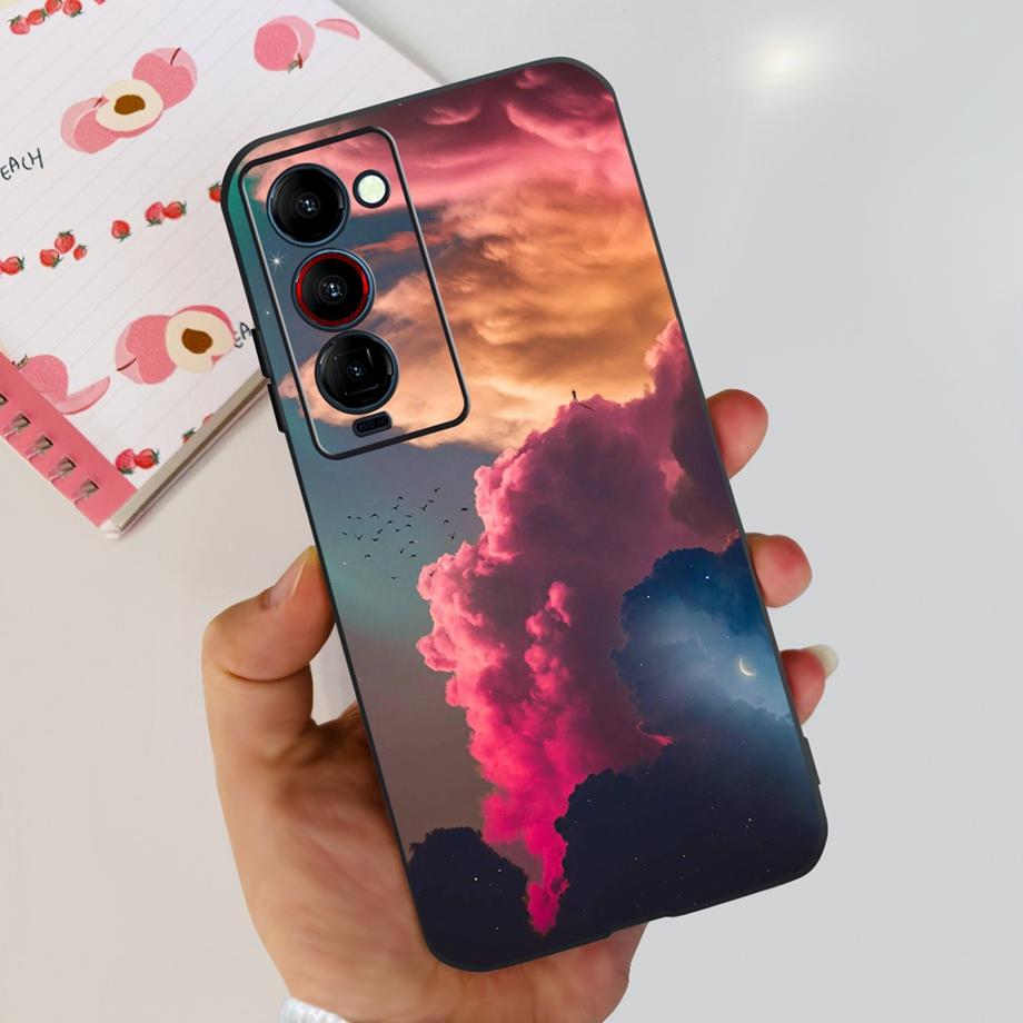 For Tecno Camon 18 P 18 Premier Camon18 Phone Case Capa Soft Liquid Silicone Bumper Etui Animals Flower Printed Funda Camon18