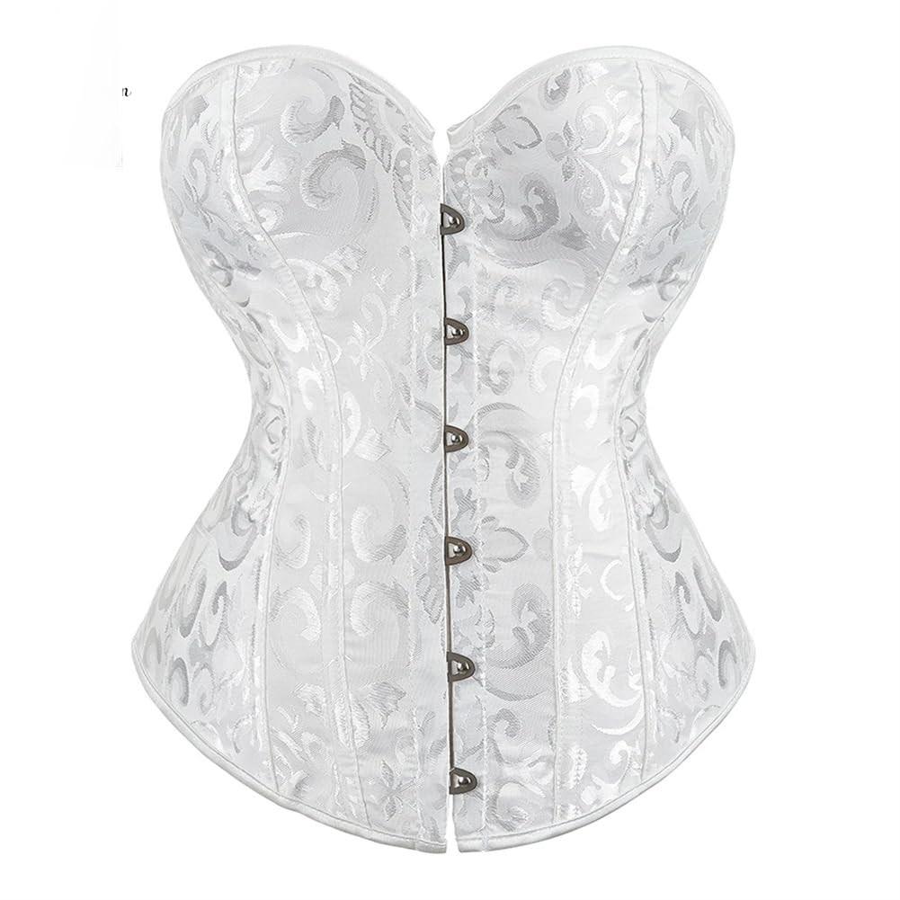 Women's  Sexy LaceBack Zip Corset Top Bustier G-string Body Shapewear