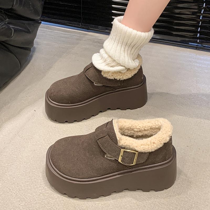 2025 Flats Platform Women Fur Snow Boots Warm Cotton Shoes 2025 Winter Trend Boots Casual Sneaker Sport Walking