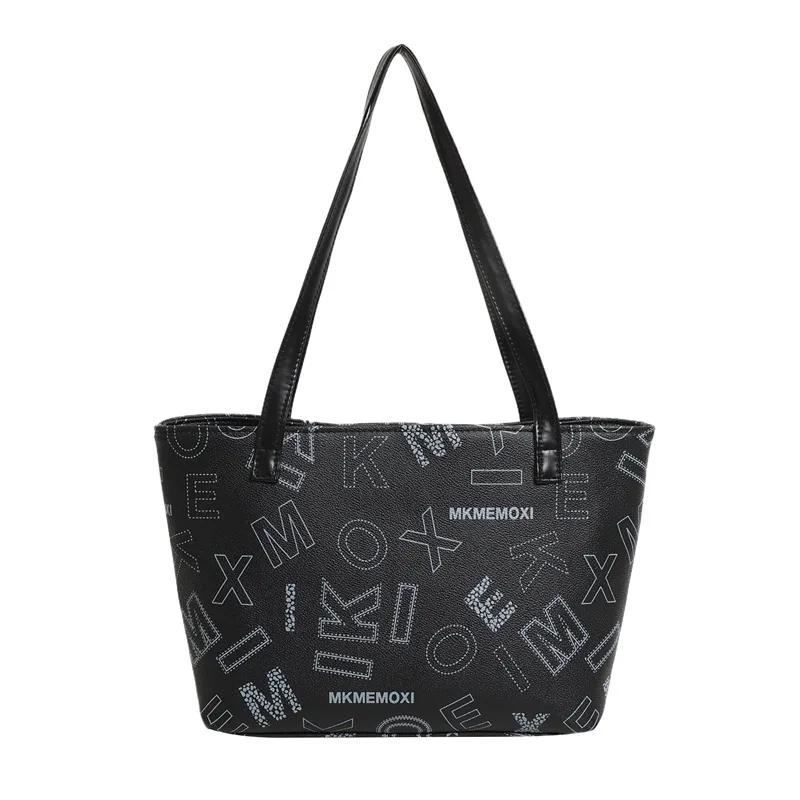 

Винтажная модная повседневная сумка женская сумка-тоут и сумка через плечо женская сумка сумка для покупок one size чёрный