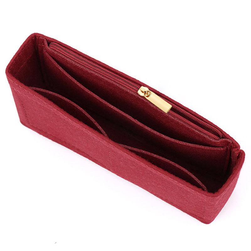 1PC Liner Makeup Organizer Storage Bag Organizer Insert Bag Travel Bag Felt For Cosmetic Bag Portable Women's Handbag