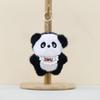 Love Bib Heart Panda Plush Keychain Toy Cartoon Stuffed Doll Gift Decoration