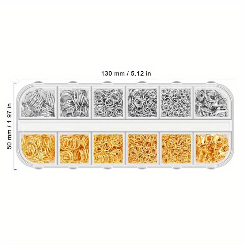 Jump Rings for Jewelry Making Kit, Open Jump Rings Jewelry Repair Kit for Necklace Bracelet