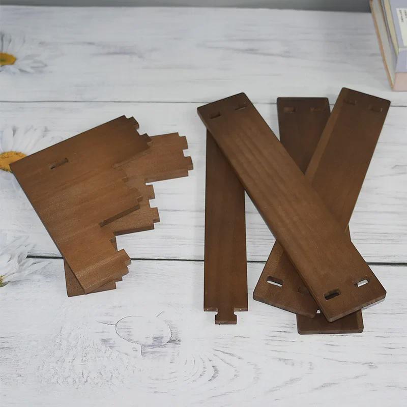 Retro Massivholz Haarnadel Leiterregal - Armband- & Puppenständer