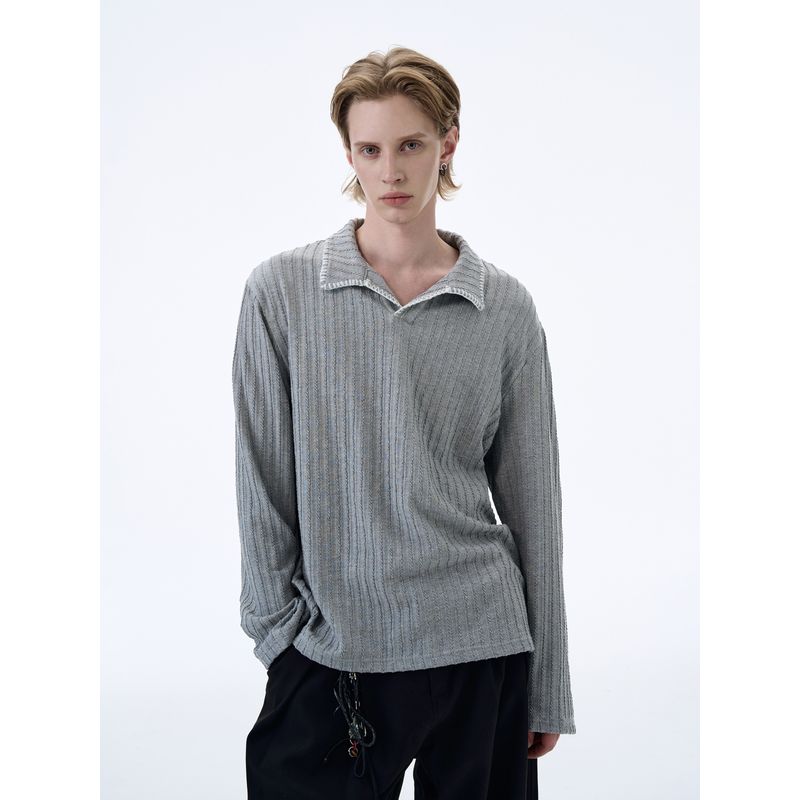 Kisko American-Style High-Fashion Hand-Stitched Wheat Ear Pattern Long-Sleeve T-Shirt for Men and Women, Cleanfit Casual Top with a Sense of Design