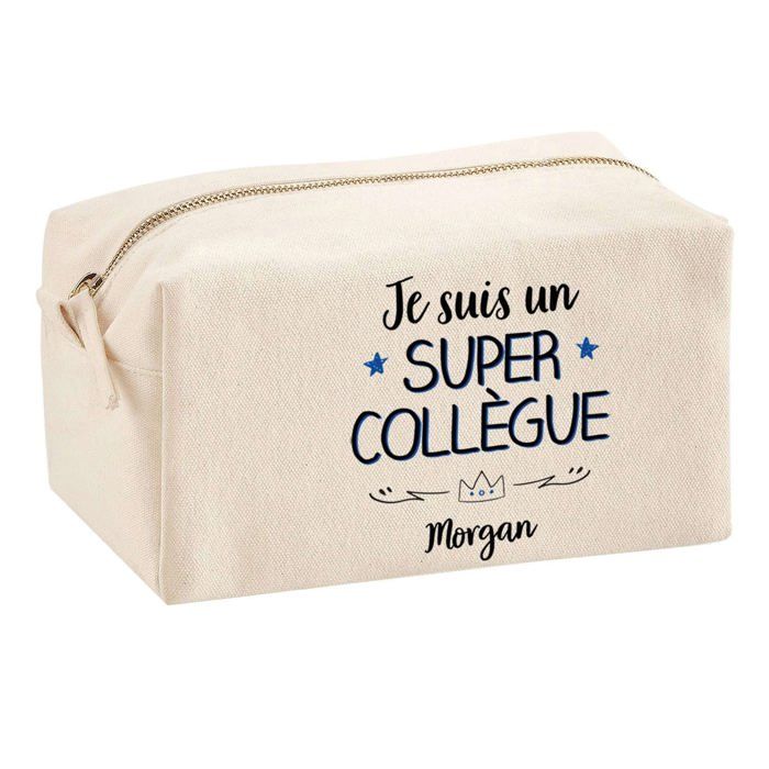 Trousse multifonction Morgan Super Collègue Cadeau Anniversaire Noël Idée Personnalisé Rentrée | Trousse Scolaire Fournitures Bureau