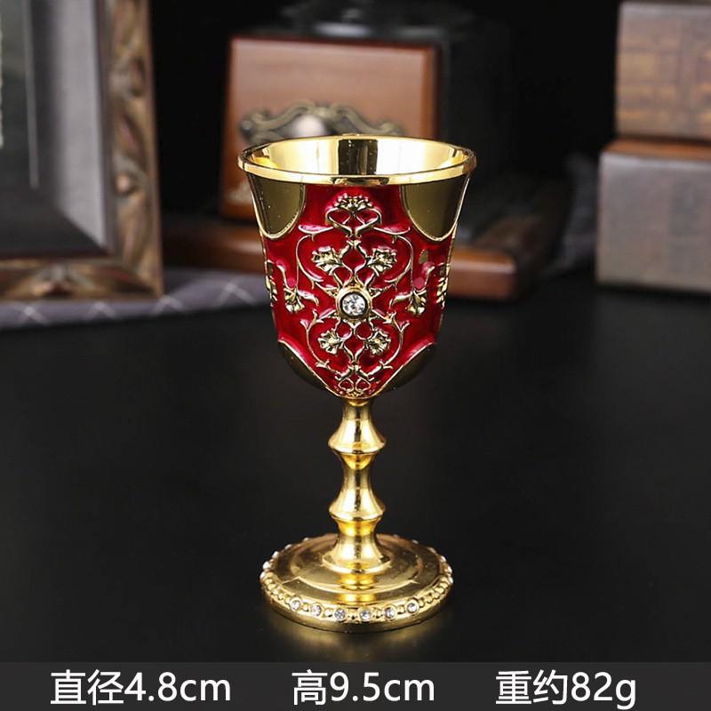 Elegant Rhinestone-Studded Stemmed Shot Glass Turkish Style Barware Decorative Display Cup Spirits